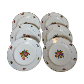 6 assiettes plates Moulin des loups