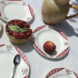 6 plates dessert digoin model niger dark red