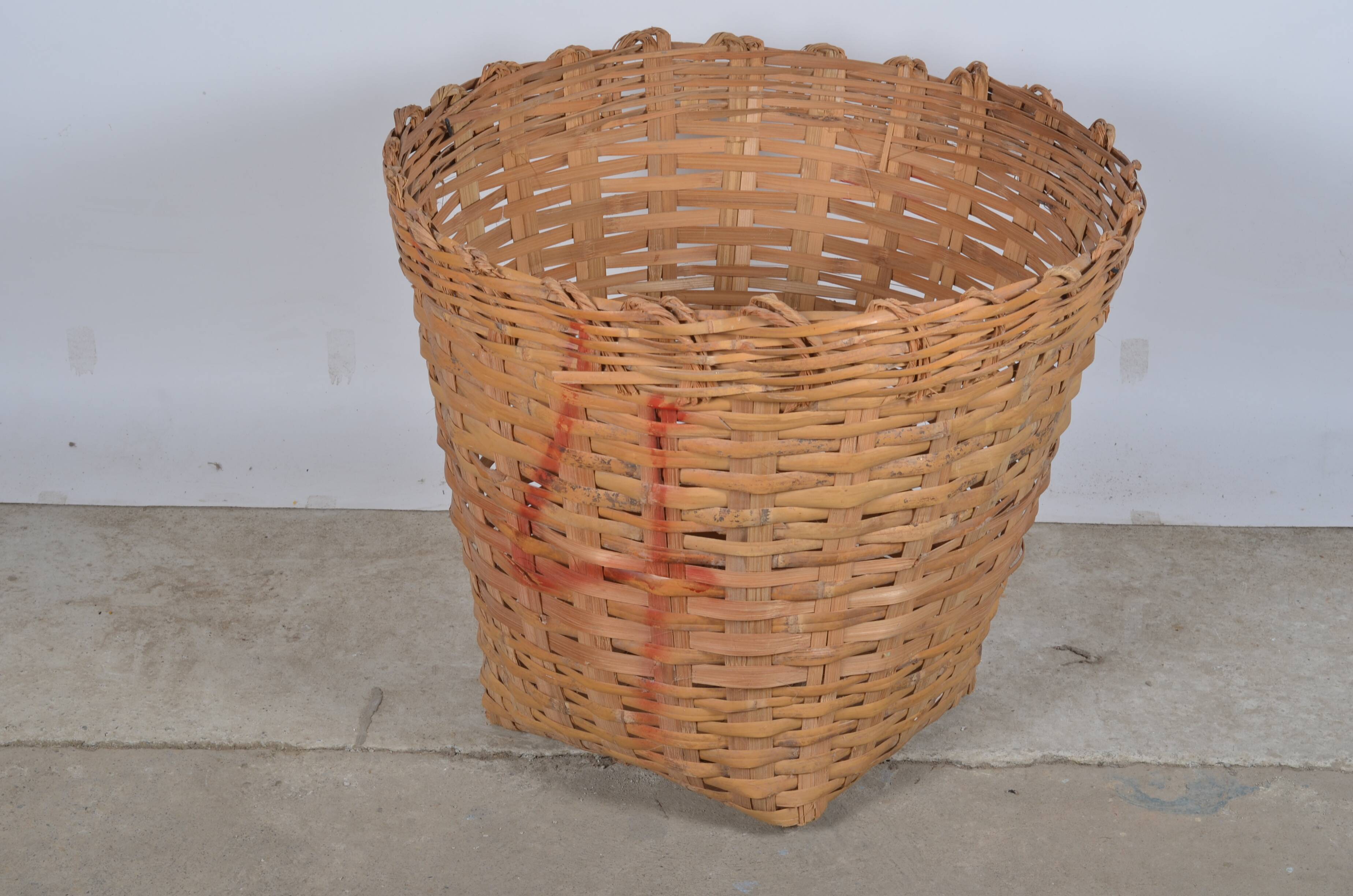 Woven bamboo basket