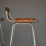 Dal Vera 'Les Arcs' barstools handpicked by Charlotte Perriand. Set of 4