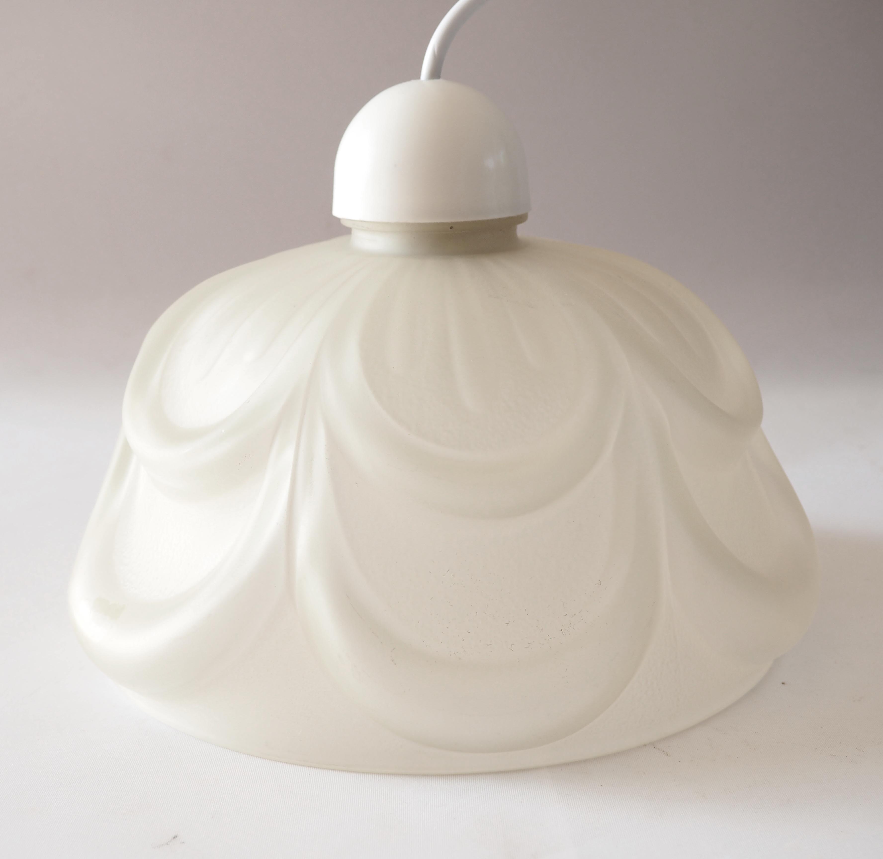 Antique satin glassware pendant lamp
