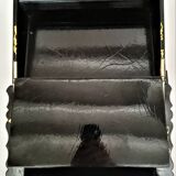 Burgauté writer with gilding, decorations painted with flowers, Napoleon III era