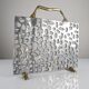 Sculptural brass and aluminium fire screen by David Marshall, 1980s