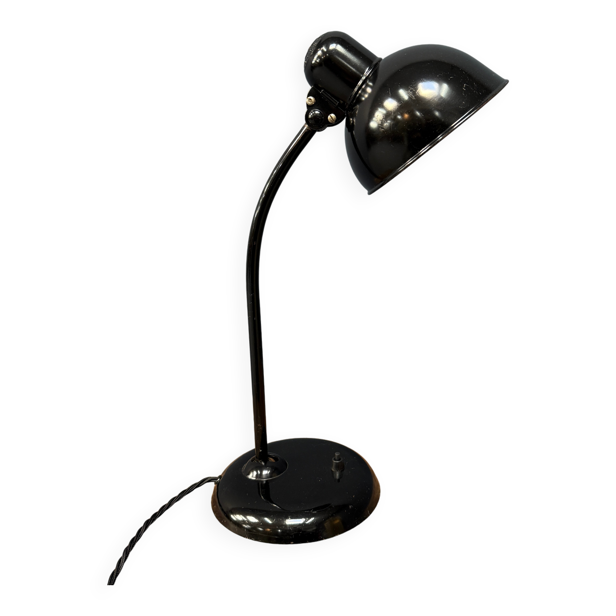 Lampe de bureau Bauhaus Kaiser Idell noire modèle 6556