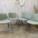 Series of 4 chairs by Giancarlo Piretti, Castelli 70