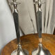Pair of silver-plated candlesticks