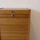 Filing cabinet with curtain