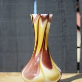 Italian opaline vase, flower pot, flower vase, blown glass, retro, interior decoration