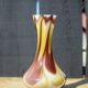 Italian opaline vase, flower pot, flower vase, blown glass, retro, interior decoration
