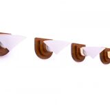 Set of four Art Deco wall lamps, Poland, 1950s.