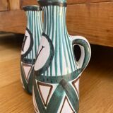 Vinegar oiler, pitchers Robert Picault ceramic Vallauris