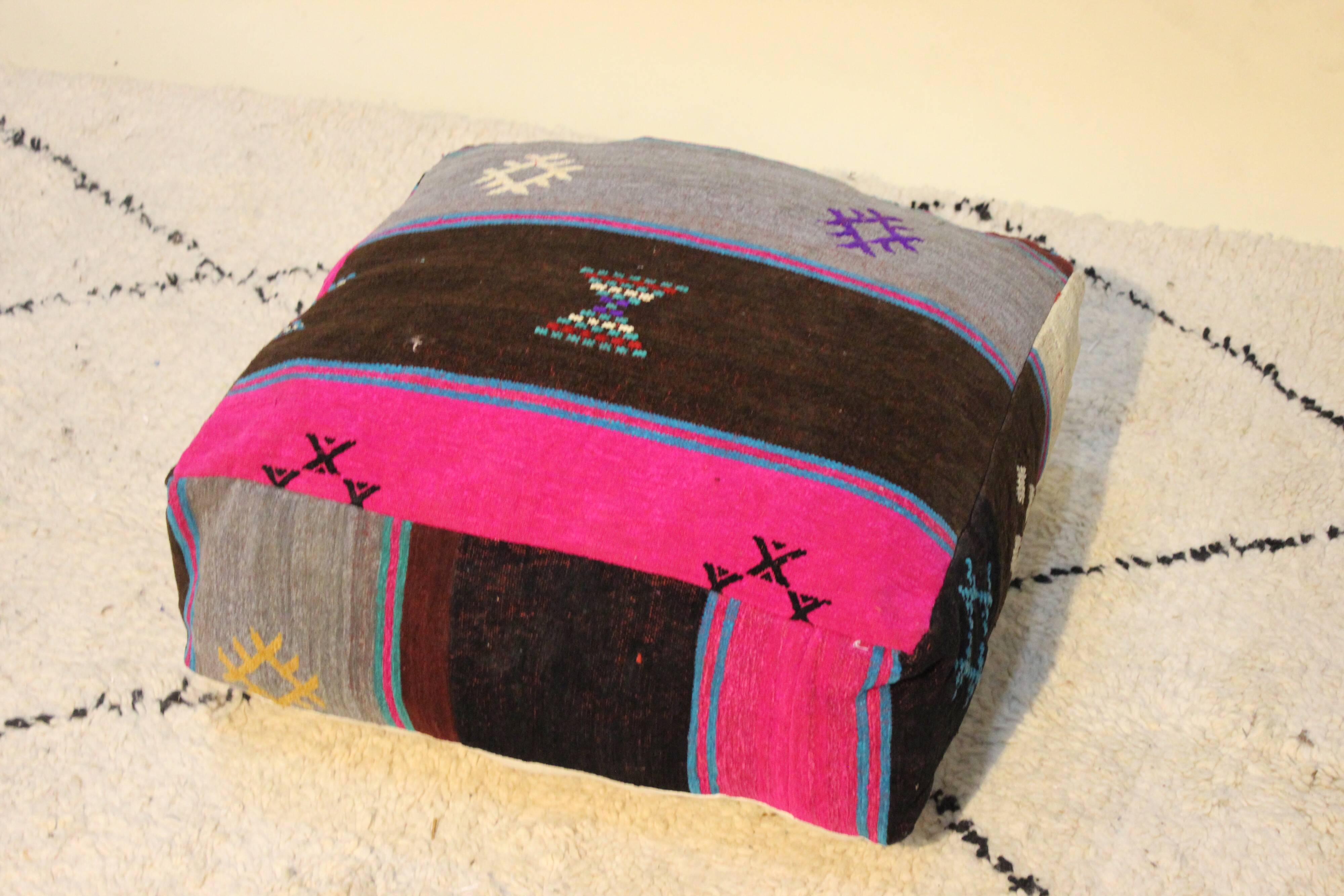 Pouf in Moroccan cotton