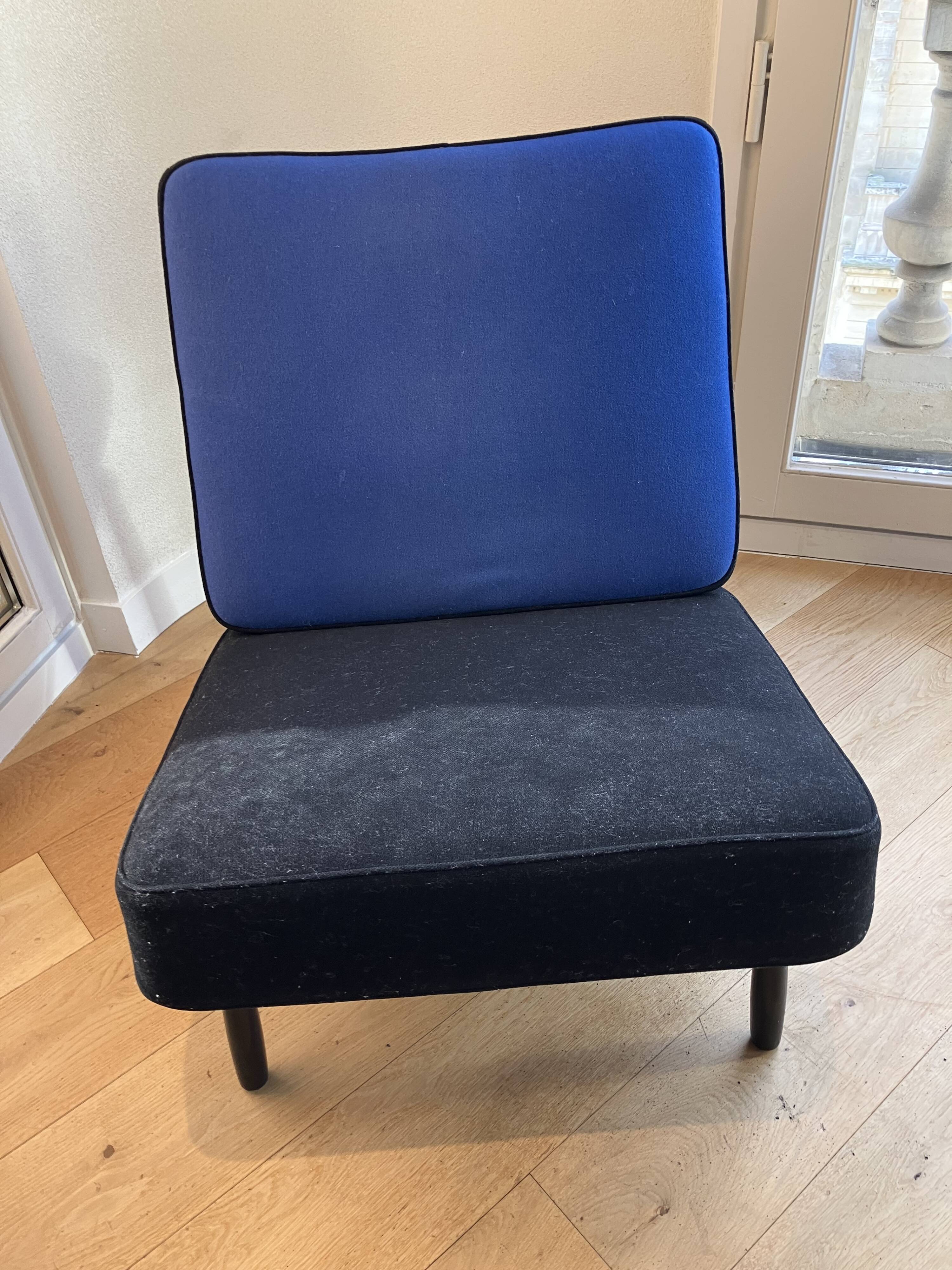 Fauteuil lounge Noir Domus Alf Svensson