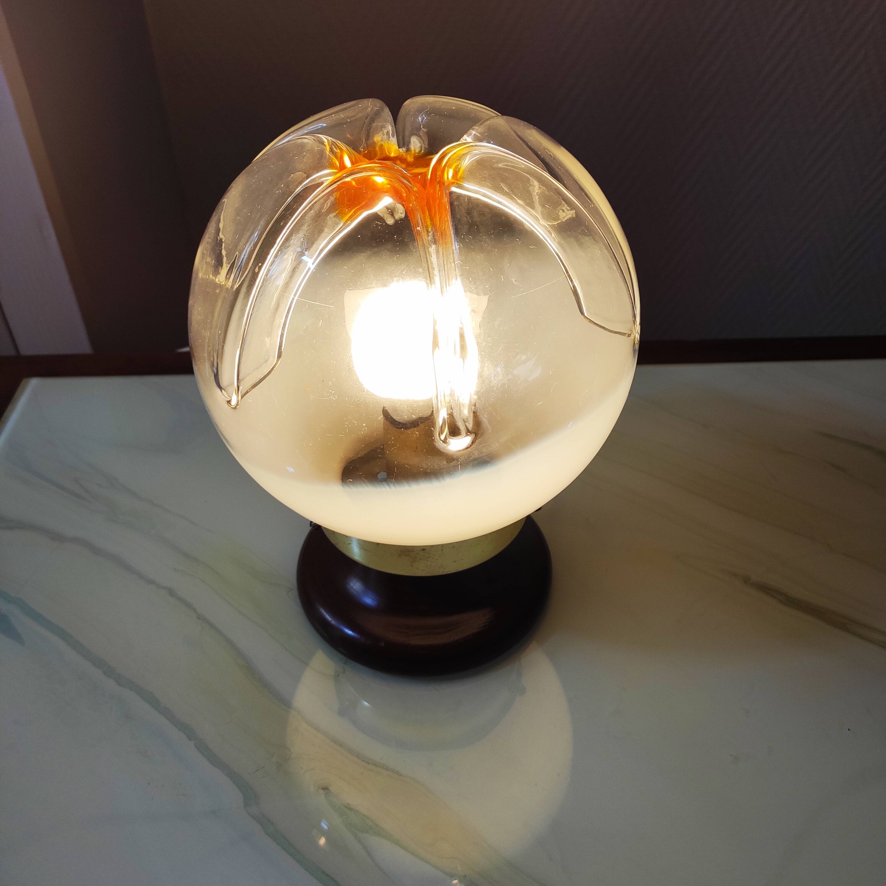 Vintage Mazzega 1970 Murano glass lamp