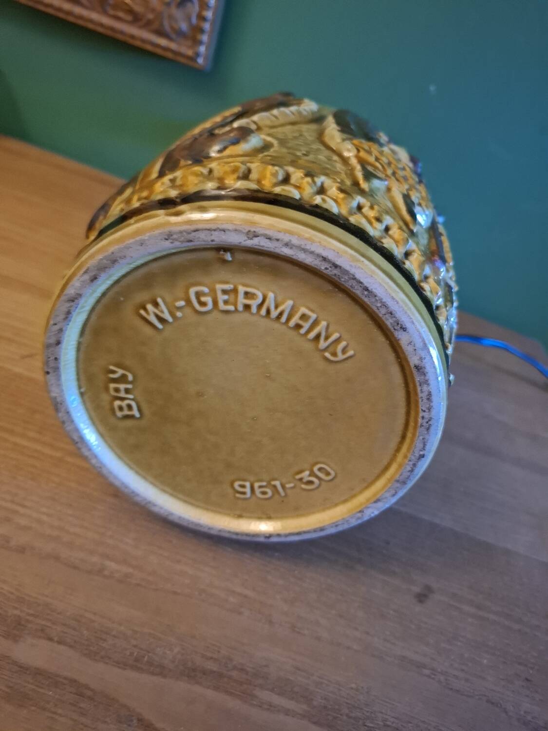 60'S keramik lamp, peacock decor