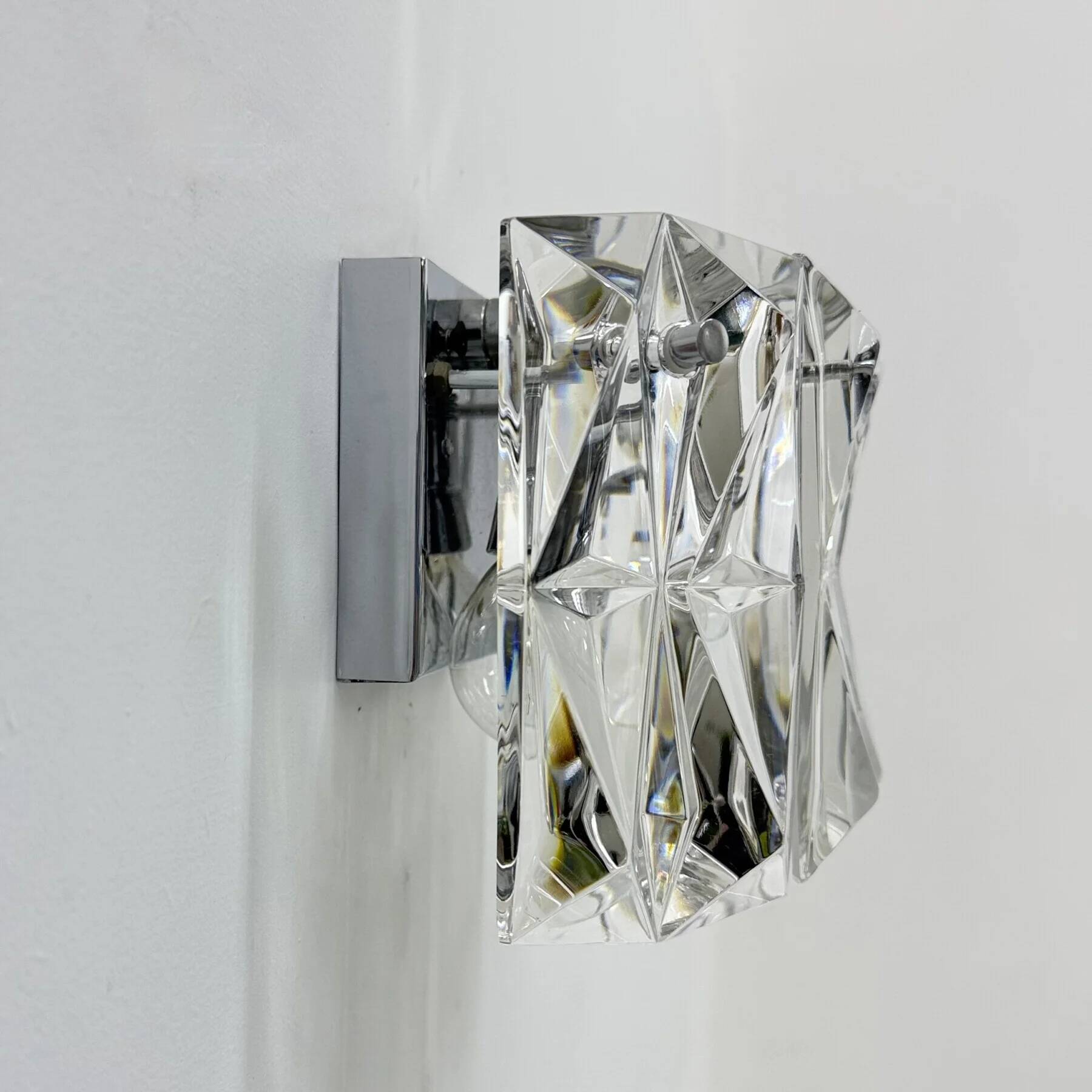 Crystal sconce by Kinkeldey, Germany, 1970s