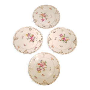 Série de quatre assiettes - porcelaine