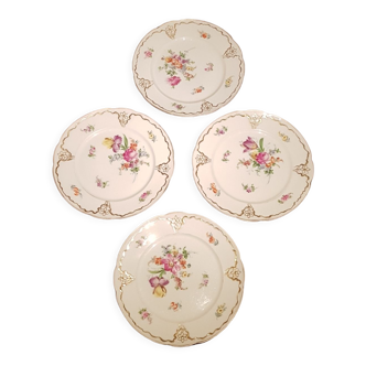 Series of four Dresden porcelain plates