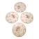 Series of four Dresden porcelain plates
