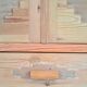 Parisian Art Deco wardrobe in stripped natural wood – floral patterns