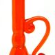 Vase, modernist, orange glass, designed by B. Świstacka, Poland, 1970s