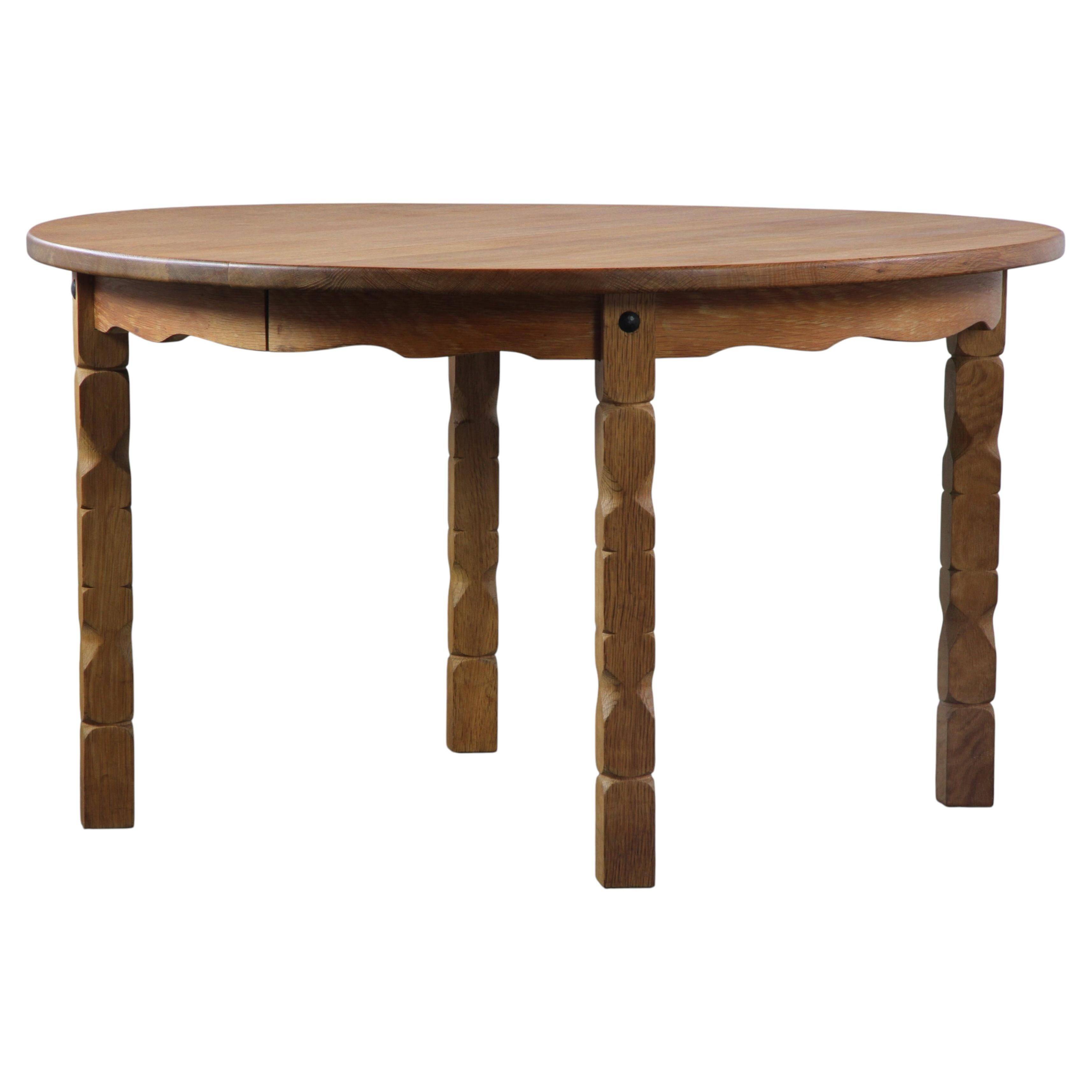 Danish Extendable Dining Table with Leaves in the Style of Henning Kjærnulf, 1960