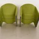 Giancarlo Piretti Alky Lounge Chairs in New Green Fabric, Set of 2