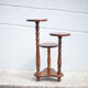 vintage plant holder, plant support 3 trays, wood, harness wood, plant stand, display