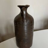 potter's pitcher vase in sandstone turned with coil Puisaye 1970