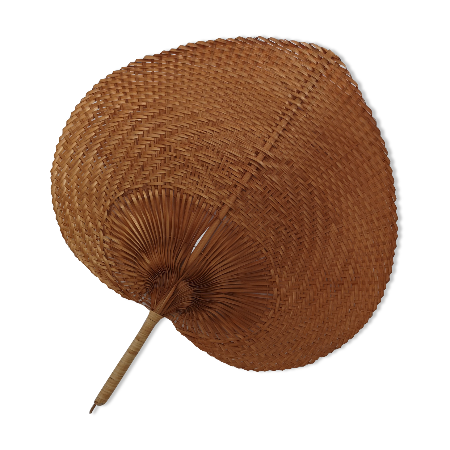 Vintage fan fiber bamboo rush