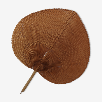 Vintage fan fiber bamboo rush