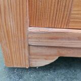 Meuble haut, vitrine en pin
