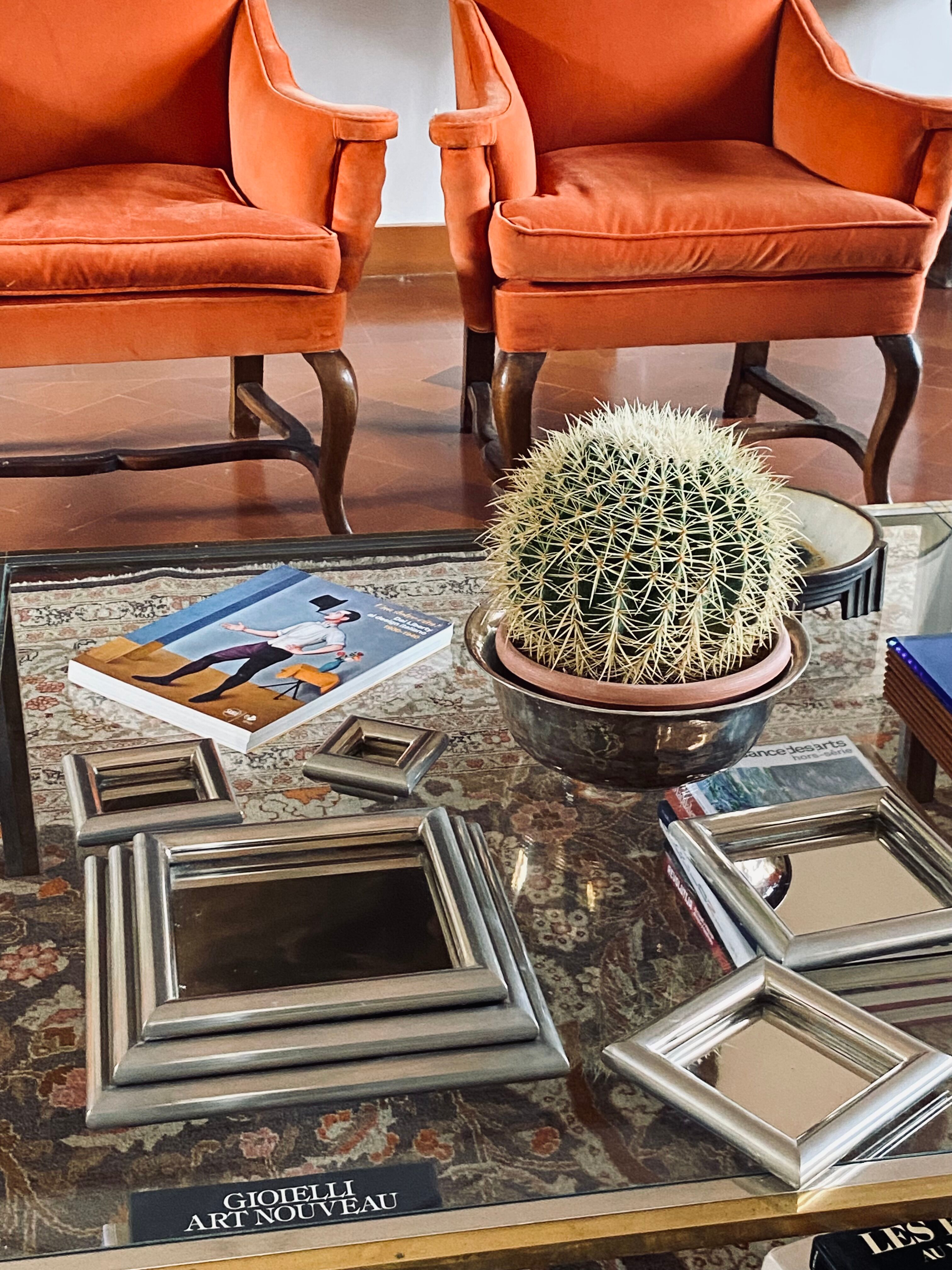 Ziggurat-shaped stacked trays / vide poche sculpture, Italy 1970s