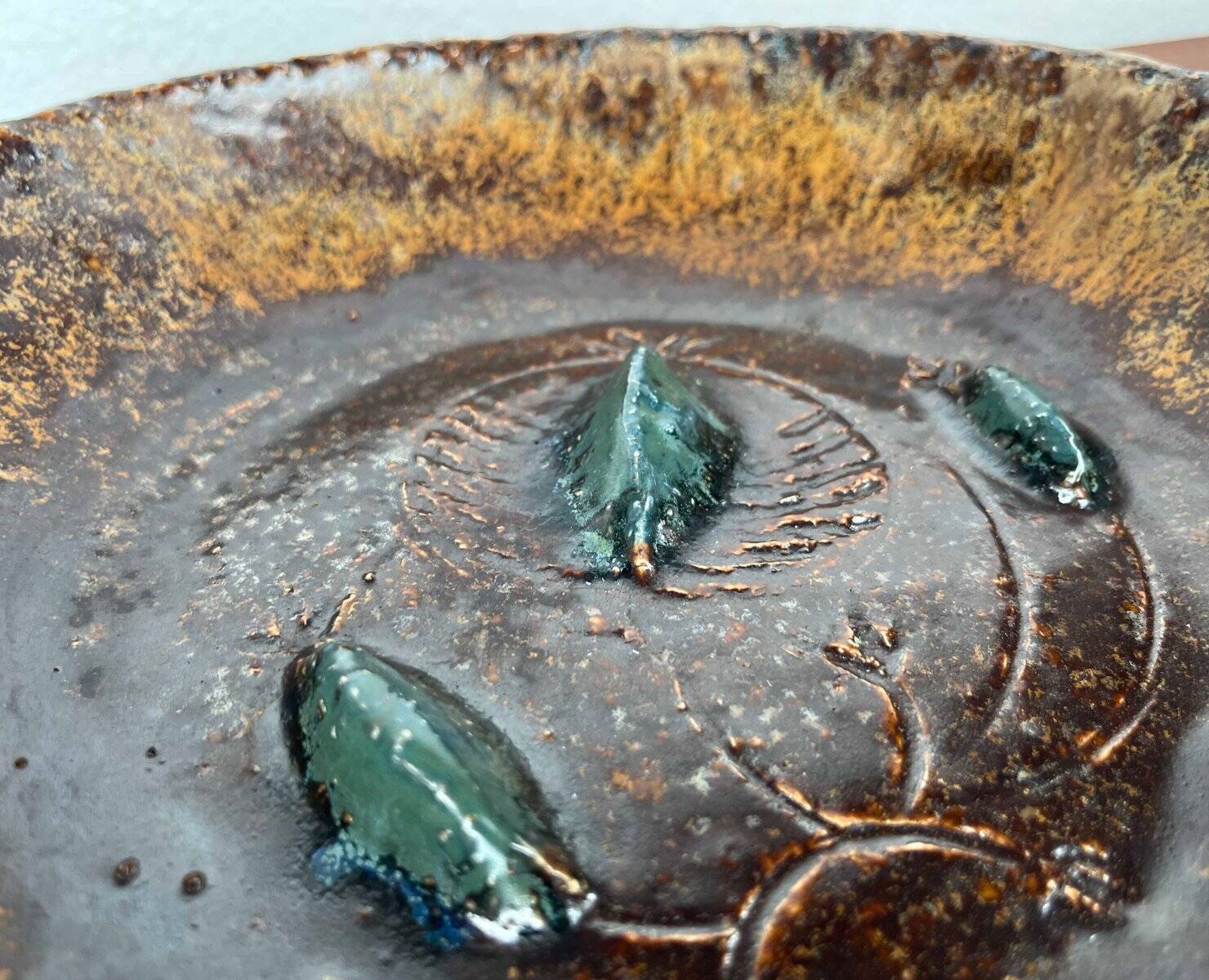 Danish Scandinavian bowl from the mid-century by Clara Helmich, 1960s.