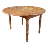 Louis Philippe round table with shutters in cherry wood
