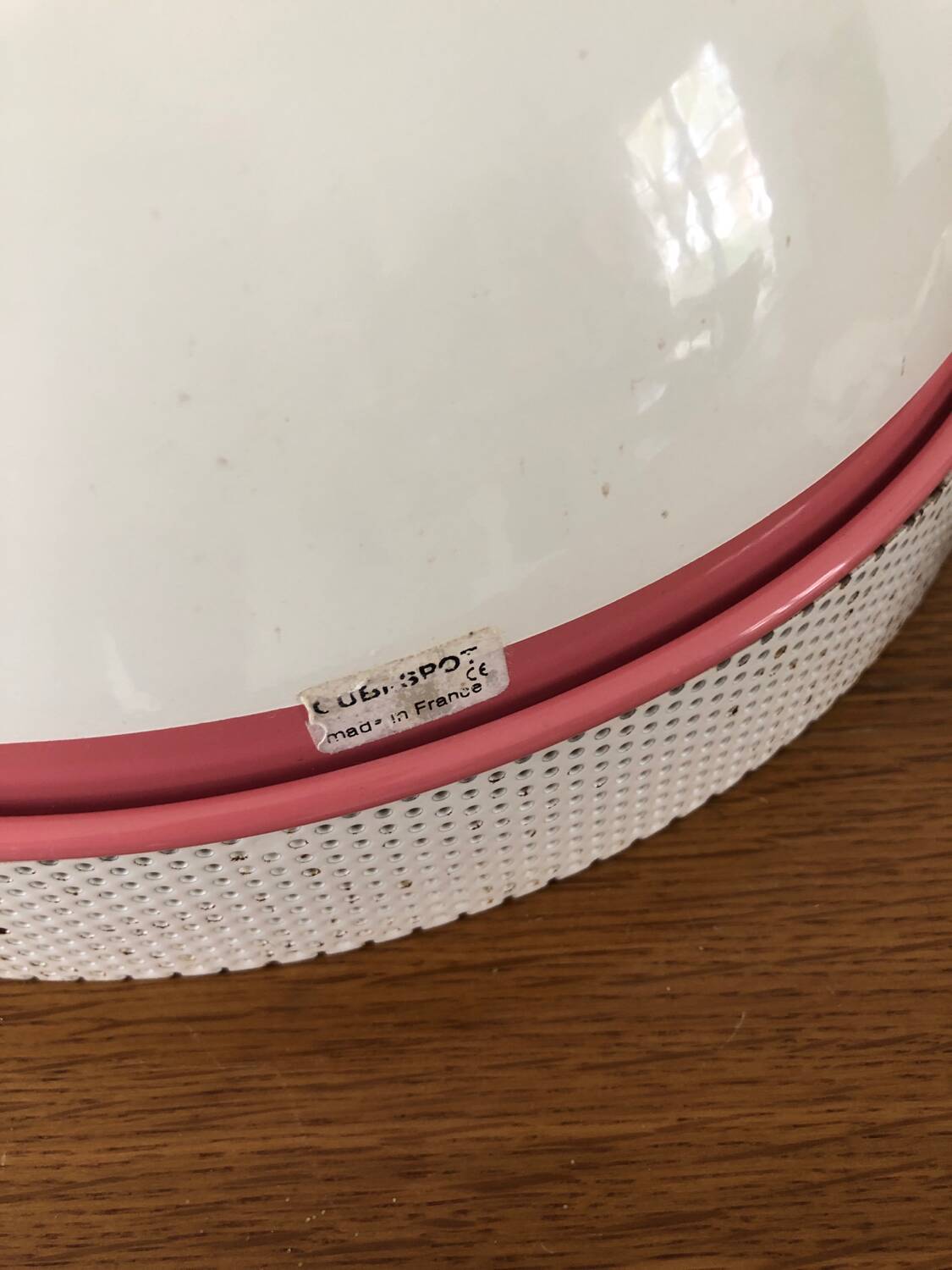 Vintage pink Cubi Spot industrial pendant light