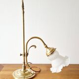 Art Nouveau bronze tulip lamp