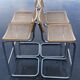 Vintage Cesca Design Bar Stools 80's design in chrome set of four