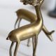 Cerf et biche en laiton vintage
