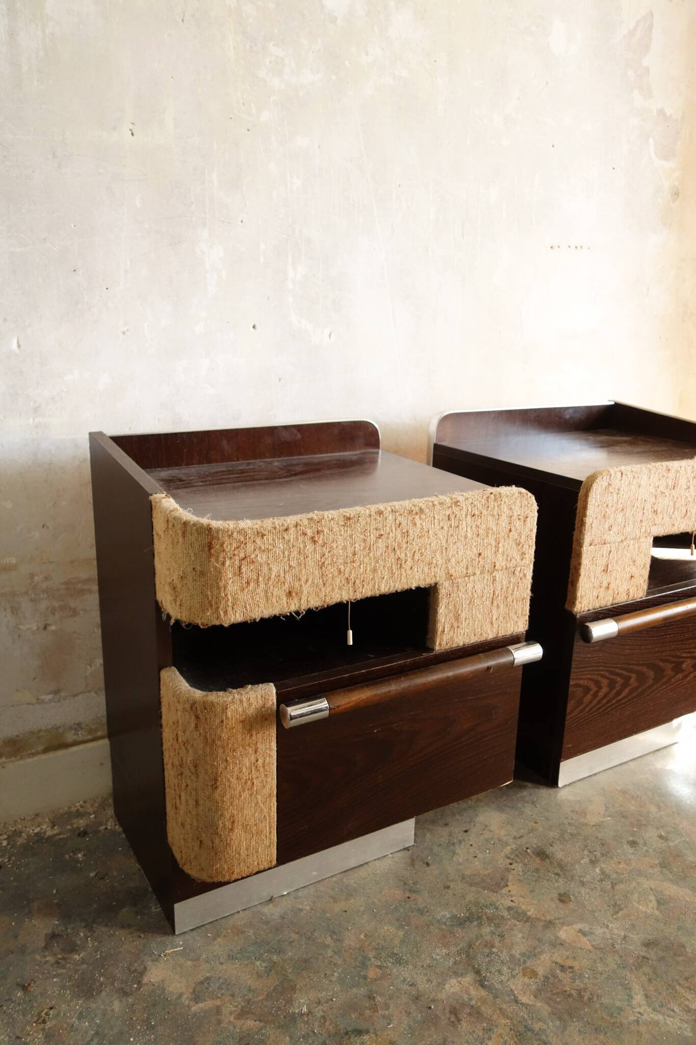 Pair of vintage mid-century bedside tables