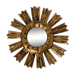 Miroir soleil bois