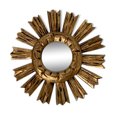 Miroir soleil bois