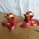 burgundy and gold candle holders