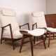 Large Scandinavian Teak Armchair with Ottomans by Folke Ohlsson for Westnofa 1960.