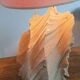 Large 1980s natural stone sculpture lamp.