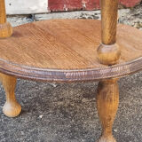 Pot holder, pedestal table, wood, vintage, 60s