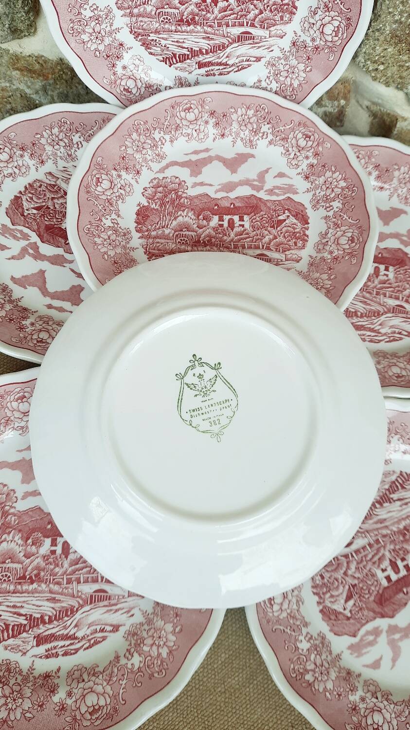 Swiss Landscape dessert plate