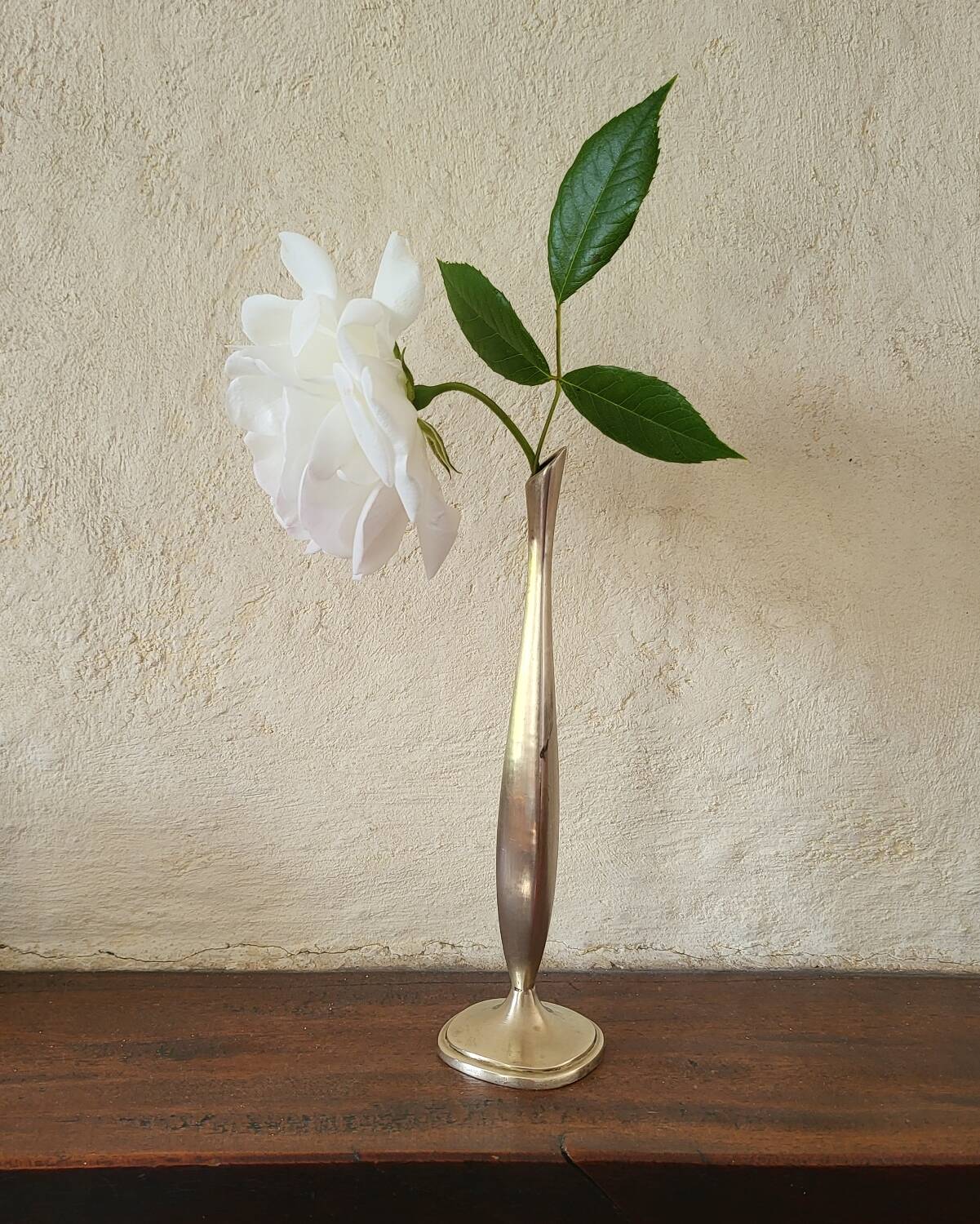 Brass soliflore vase