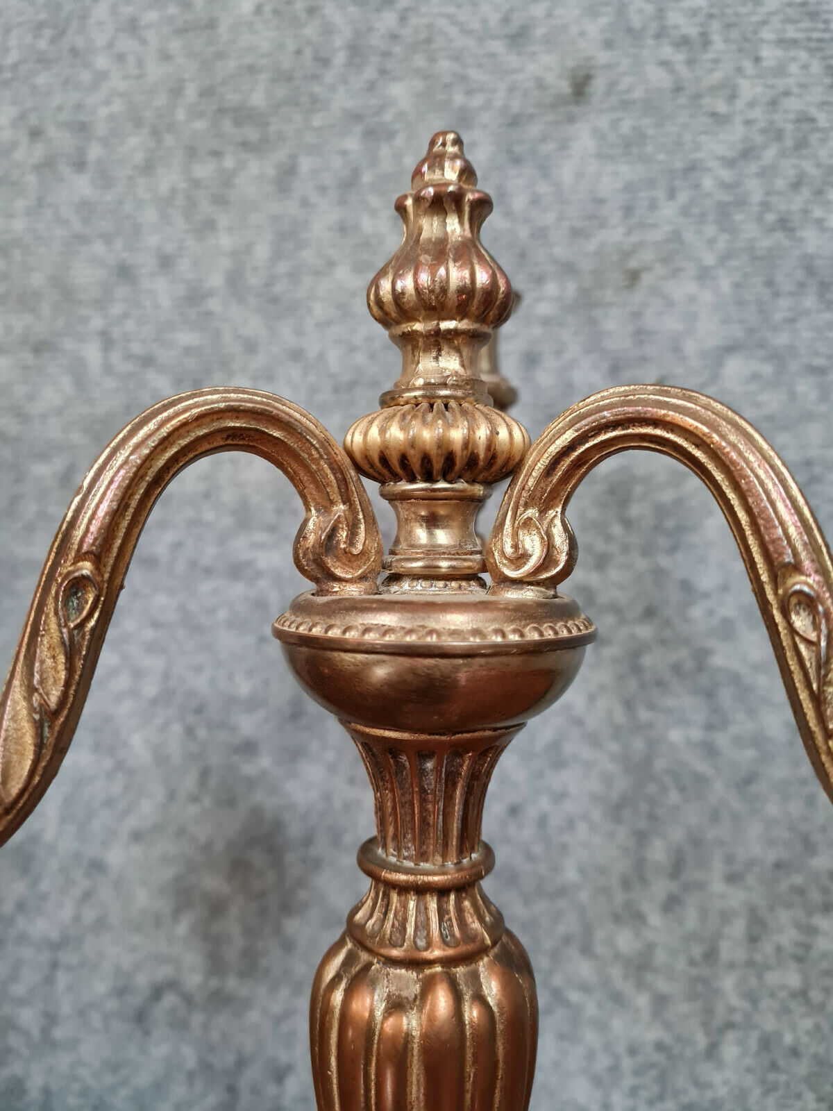 Pair of napoleon III 1900 era candle holders in bronze