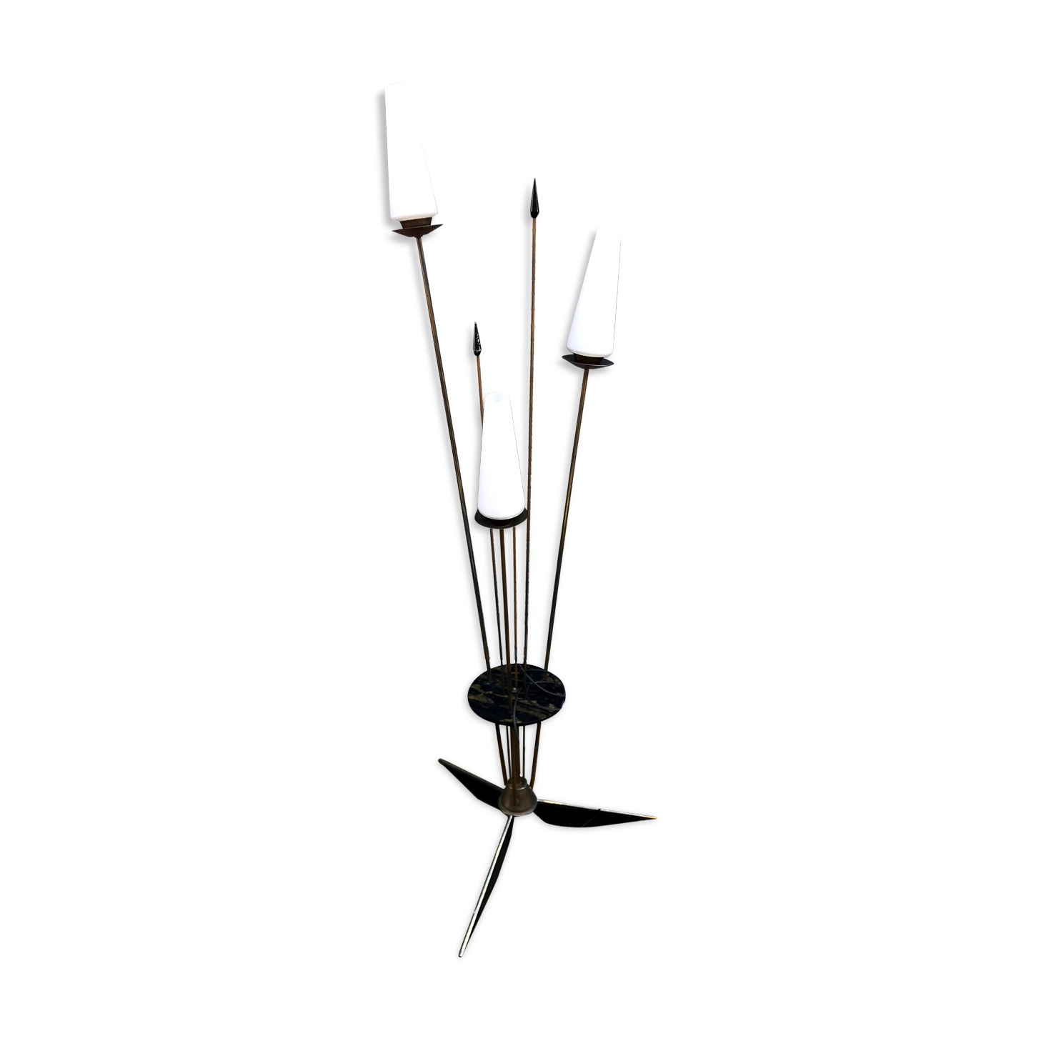 Vintage lamp 3-branch 1960s lamp